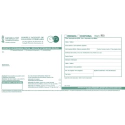 Tal. receta normalizada a.abasto nº. R032025000000001P al nº R032025000000025P
