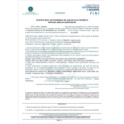 Cert. Export. Vet. Salud Electrónico  (3º países)  OCV